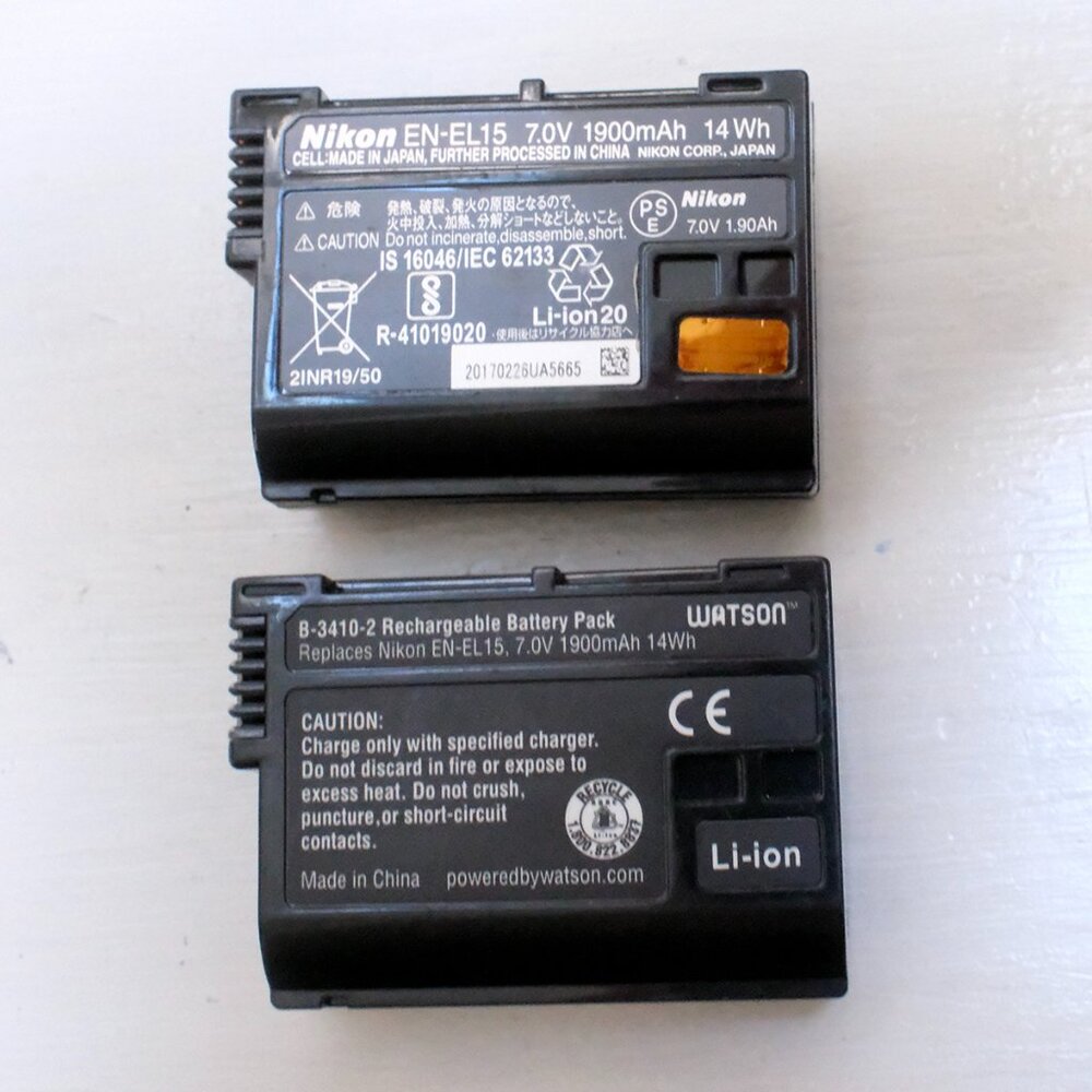 Two Lithium Ion Batteries for Digital SLR Camera